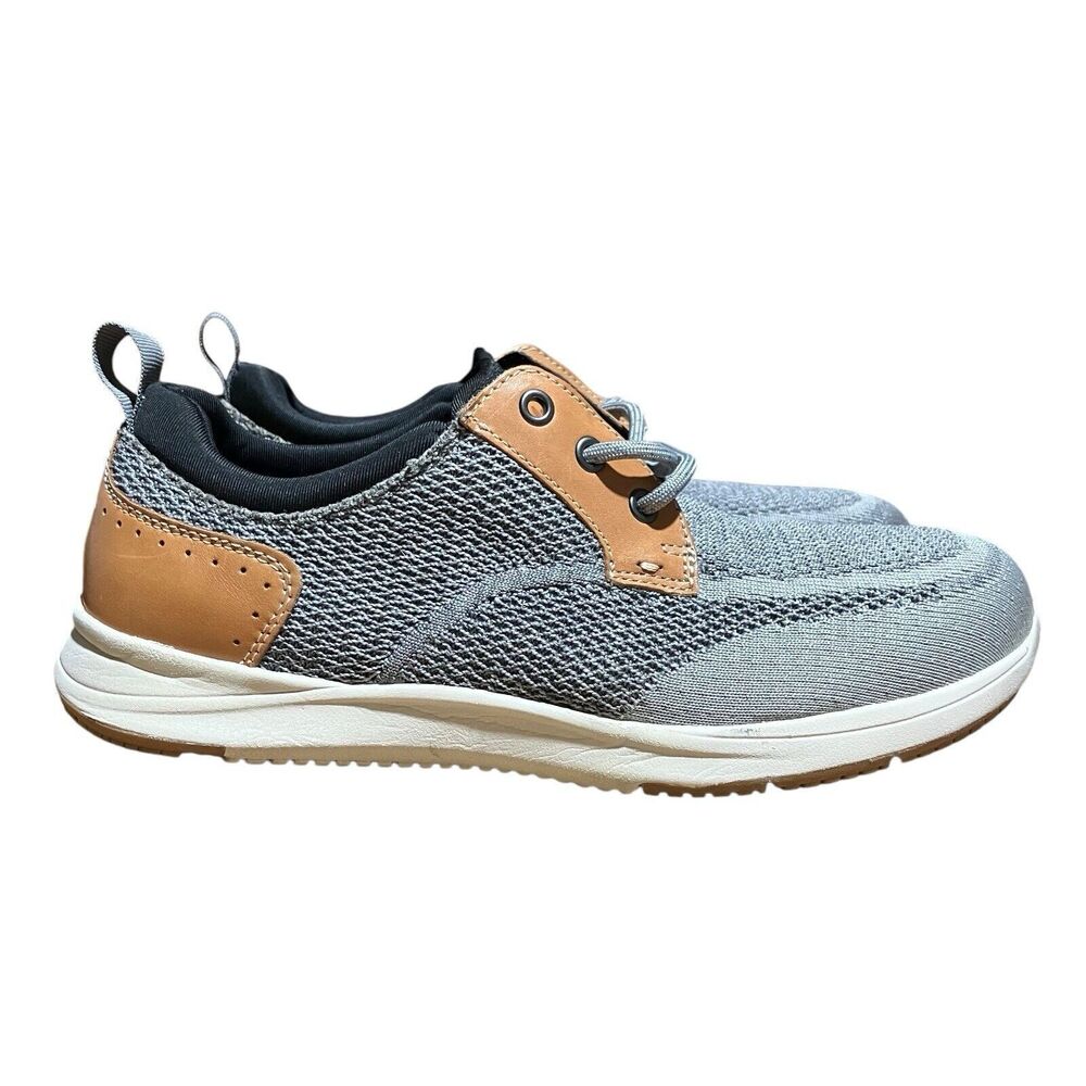 Florsheim Shoes Mens 7.5 D Grey Conway Work Comp Toe Oxford Lace‎ Up Knit EH SR
